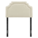 Magnolia Ecru Upholstered Fabric Twin Size Headboard - Ornate Home