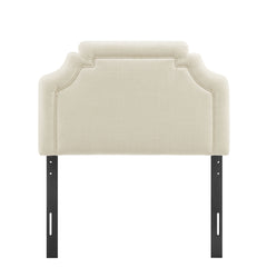 Magnolia Ecru Upholstered Fabric Twin Size Headboard - Ornate Home