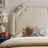 Magnolia Ecru Upholstered Fabric Twin Size Headboard - Ornate Home