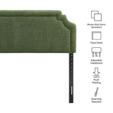 Magnolia Foliage Upholstered Fabric Full Size Headboard - Ornate Home