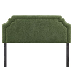 Magnolia Foliage Upholstered Fabric King Size Headboard - Ornate Home