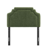 Magnolia Foliage Upholstered Fabric Twin Size Headboard - Ornate Home