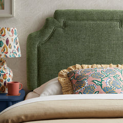 Magnolia Foliage Upholstered Fabric Twin Size Headboard - Ornate Home