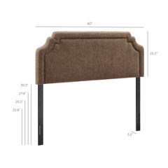Magnolia Mocha Upholstered Fabric King Size Headboard - Ornate Home