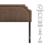 Magnolia Mocha Upholstered Fabric Queen Size Headboard - Ornate Home
