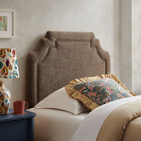 Magnolia Mocha Upholstered Fabric Twin Size Headboard - Ornate Home