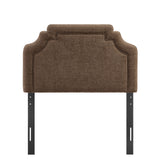 Magnolia Mocha Upholstered Fabric Twin Size Headboard - Ornate Home