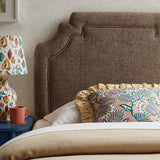Magnolia Mocha Upholstered Fabric Twin Size Headboard - Ornate Home
