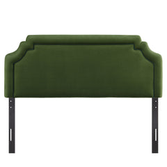 Magnolia Moss Green Dark Green Stain-Resistant Performance Velvet Full Size Headboard - Ornate Home
