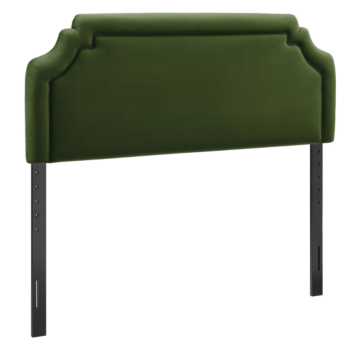 Magnolia Moss Green Dark Green Stain-Resistant Performance Velvet King Size Headboard - Ornate Home