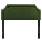 Magnolia Moss Green Dark Green Stain-Resistant Performance Velvet King Size Headboard - Ornate Home