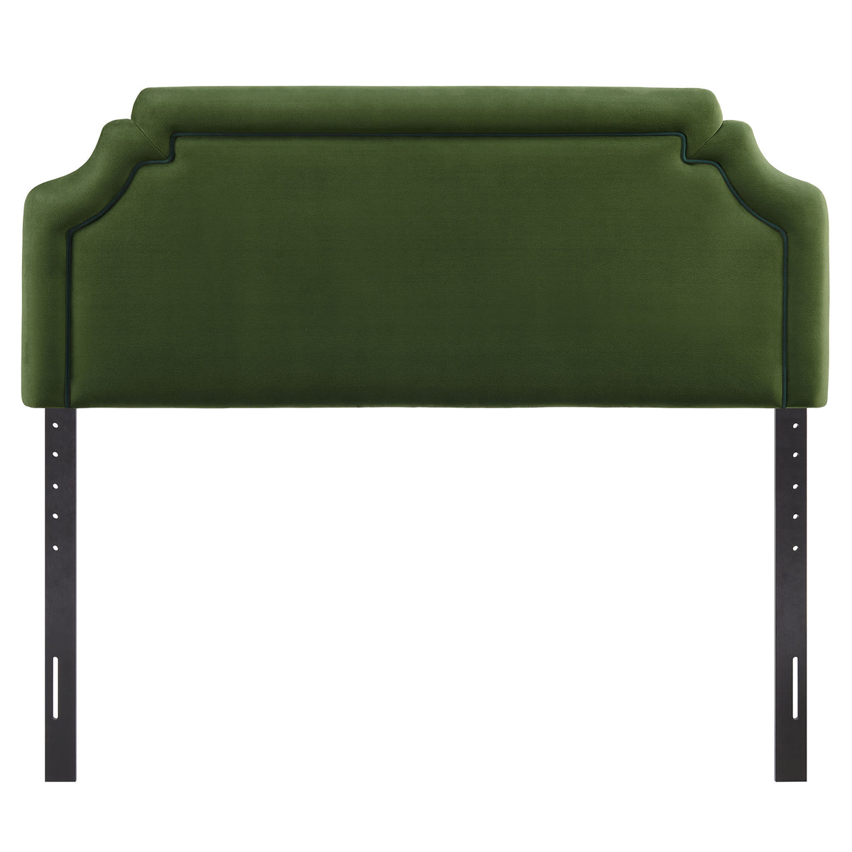 Magnolia Moss Green Dark Green Stain-Resistant Performance Velvet King Size Headboard - Ornate Home