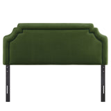 Magnolia Moss Green Dark Green Stain-Resistant Performance Velvet King Size Headboard - Ornate Home