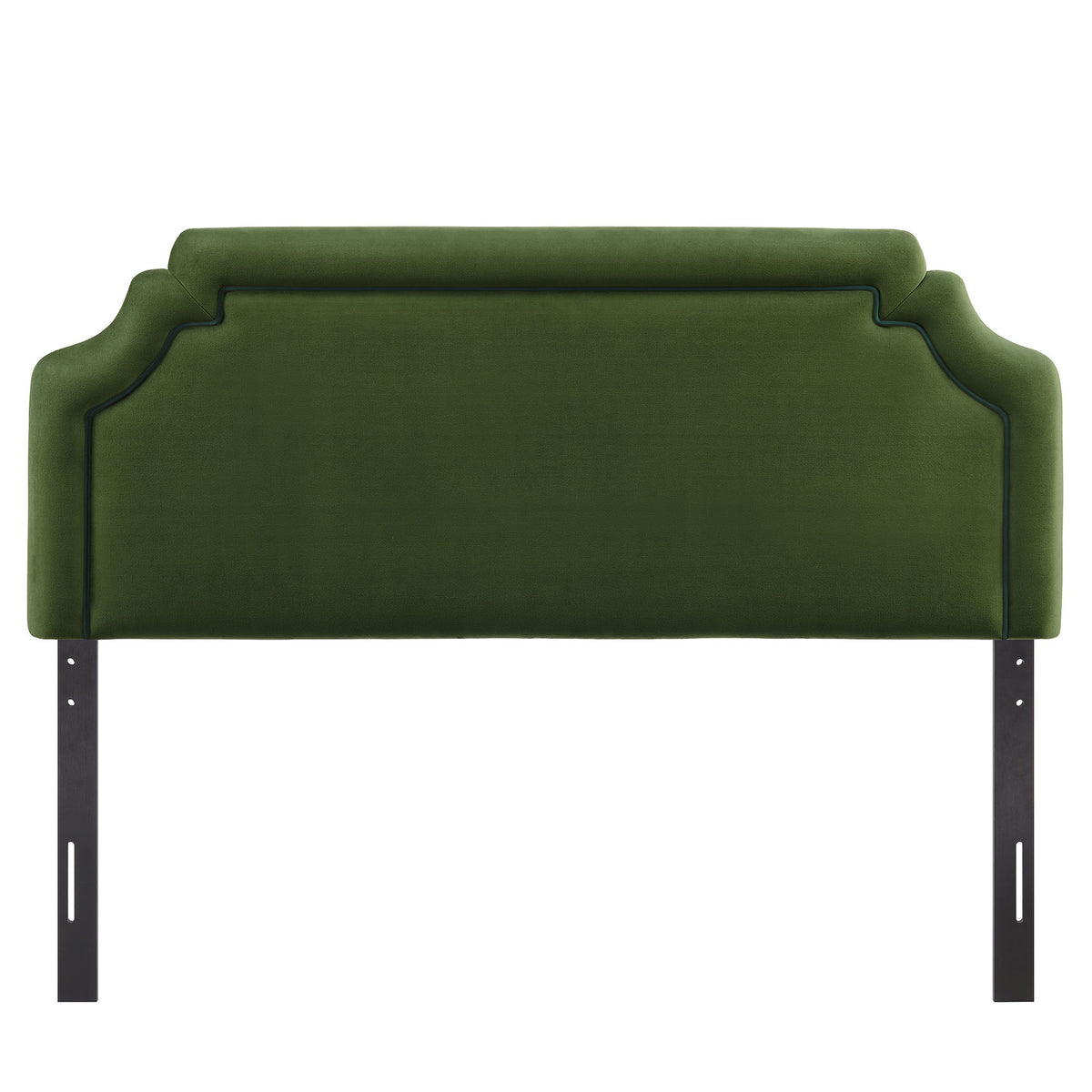 Magnolia Moss Green Dark Green Stain-Resistant Performance Velvet King Size Headboard - Ornate Home