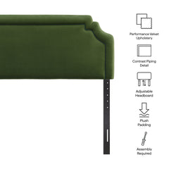 Magnolia Moss Green Dark Green Stain-Resistant Performance Velvet King Size Headboard - Ornate Home