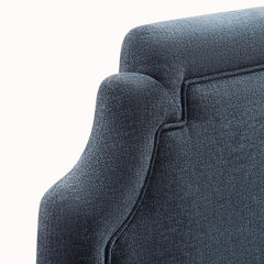 Magnolia Slate Blue Upholstered Fabric Full Size Headboard - Ornate Home