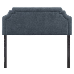 Magnolia Slate Blue Upholstered Fabric King Size Headboard - Ornate Home