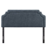 Magnolia Slate Blue Upholstered Fabric King Size Headboard - Ornate Home
