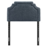 Magnolia Slate Blue Upholstered Fabric Twin Size Headboard - Ornate Home