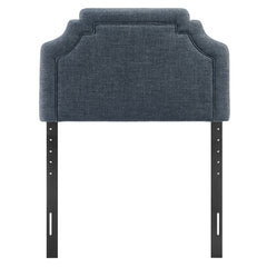 Magnolia Slate Blue Upholstered Fabric Twin Size Headboard - Ornate Home
