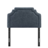 Magnolia Slate Blue Upholstered Fabric Twin Size Headboard - Ornate Home