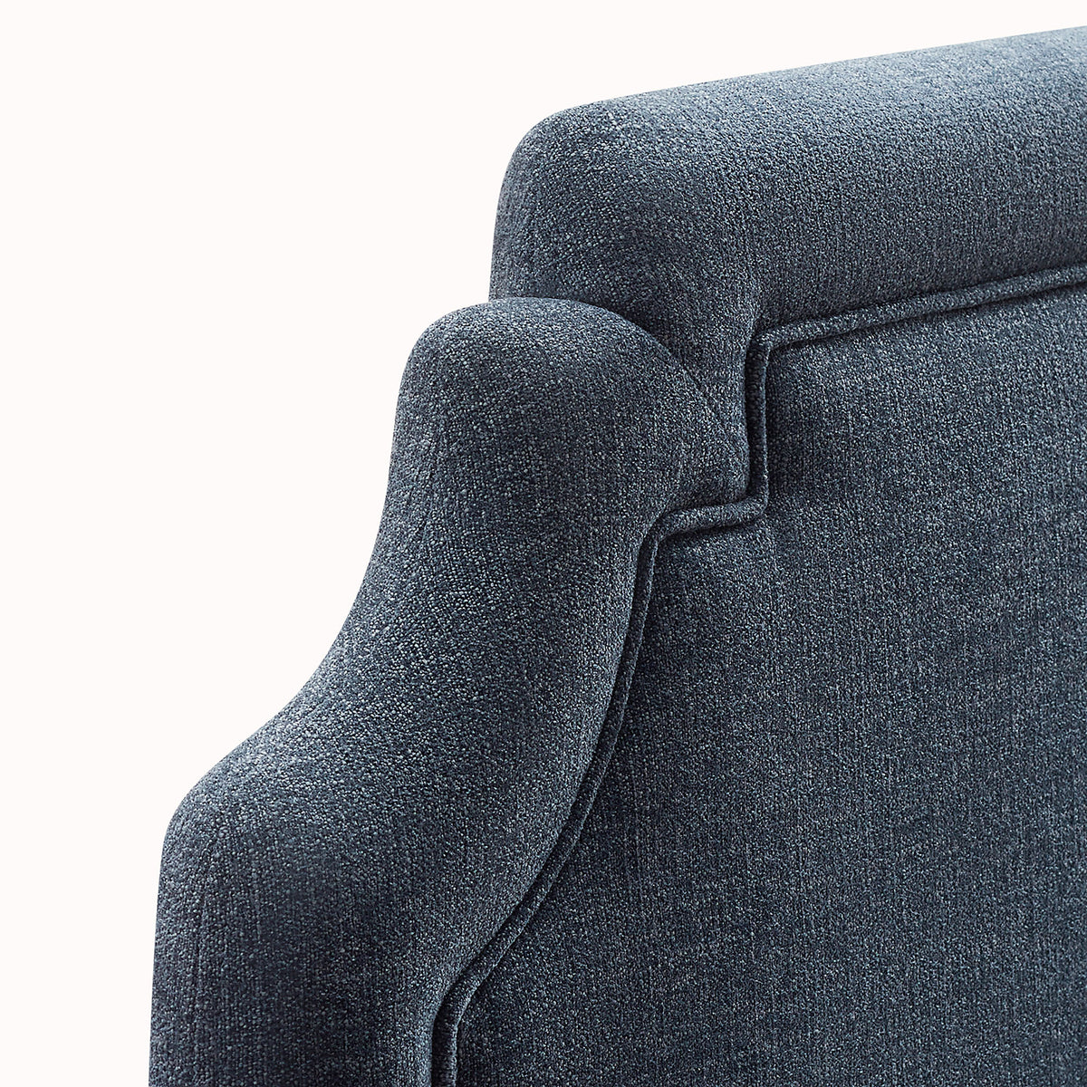 Magnolia Slate Blue Upholstered Fabric Twin Size Headboard - Ornate Home