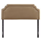 Magnolia Taupe/Almond Stain-Resistant Performance Velvet King Size Headboard - Ornate Home