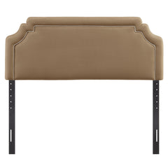 Magnolia Taupe/Almond Stain-Resistant Performance Velvet King Size Headboard - Ornate Home