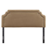 Magnolia Taupe/Almond Stain-Resistant Performance Velvet King Size Headboard - Ornate Home