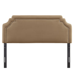 Magnolia Taupe/Almond Stain-Resistant Performance Velvet King Size Headboard - Ornate Home