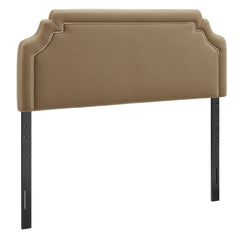 Magnolia Taupe/Almond Stain-Resistant Performance Velvet Queen Size Headboard - Ornate Home