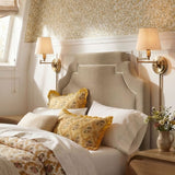 Magnolia Taupe/Almond Stain-Resistant Performance Velvet Twin Size Headboard - Ornate Home