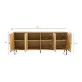 Magnolia70.9" Sideboard in Natural Oak - Ornate Home