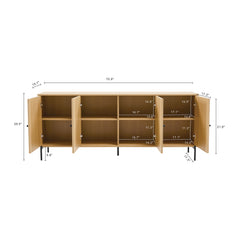 Magnolia70.9" Sideboard in Natural Oak - Ornate Home