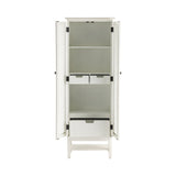 Magnoliatall White Cabinet - Ornate Home