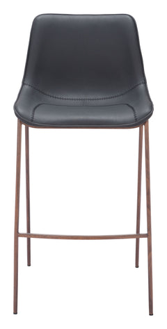 Magnus Black & Walnut Barstool (Set of 2) - Ornate Home