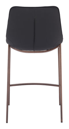 Magnus Black & Walnut Counter Stool (Set of 2) - Ornate Home