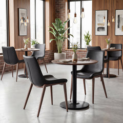 Magnus Black & Walnut Dining Chair (Set of 2) - Ornate Home