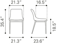 Magnus Black & Walnut Dining Chair (Set of 2) - Ornate Home
