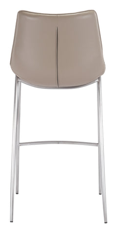 Magnus Brown & Silver Barstool (Set of 2) - Ornate Home