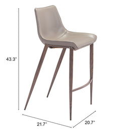Magnus Brown & Walnut Barstool (Set of 2) - Ornate Home