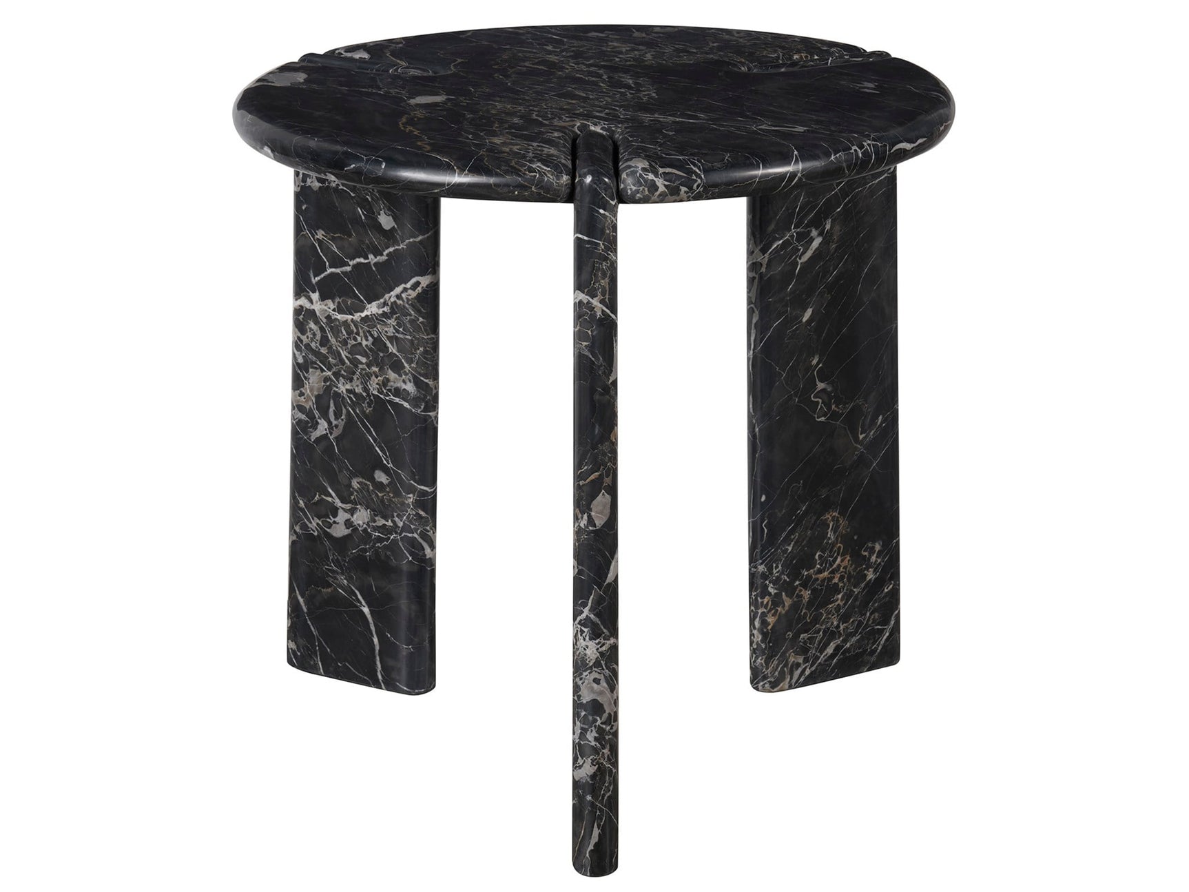 Magnus Golden Portoro Marble End Table - Ornate Home