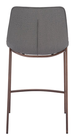 Magnus Slate Gray & Walnut Counter Stool (Set of 2) - Ornate Home