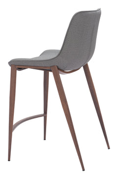 Magnus Slate Gray & Walnut Counter Stool (Set of 2) - Ornate Home