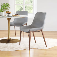 Magnus Slate Gray & Walnut Dining Chair (Set of 2) - Ornate Home