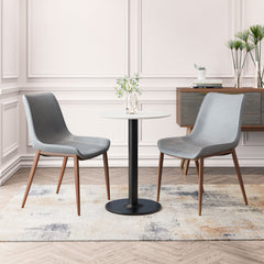 Magnus Slate Gray & Walnut Dining Chair (Set of 2) - Ornate Home