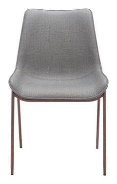 Magnus Slate Gray & Walnut Dining Chair (Set of 2) - Ornate Home