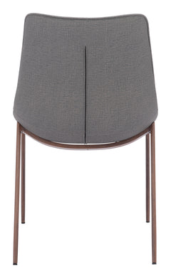 Magnus Slate Gray & Walnut Dining Chair (Set of 2) - Ornate Home