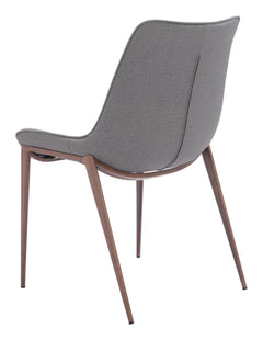 Magnus Slate Gray & Walnut Dining Chair (Set of 2) - Ornate Home