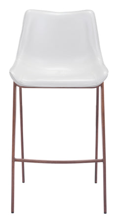 Magnus White & Walnut Barstool (Set of 2) - Ornate Home